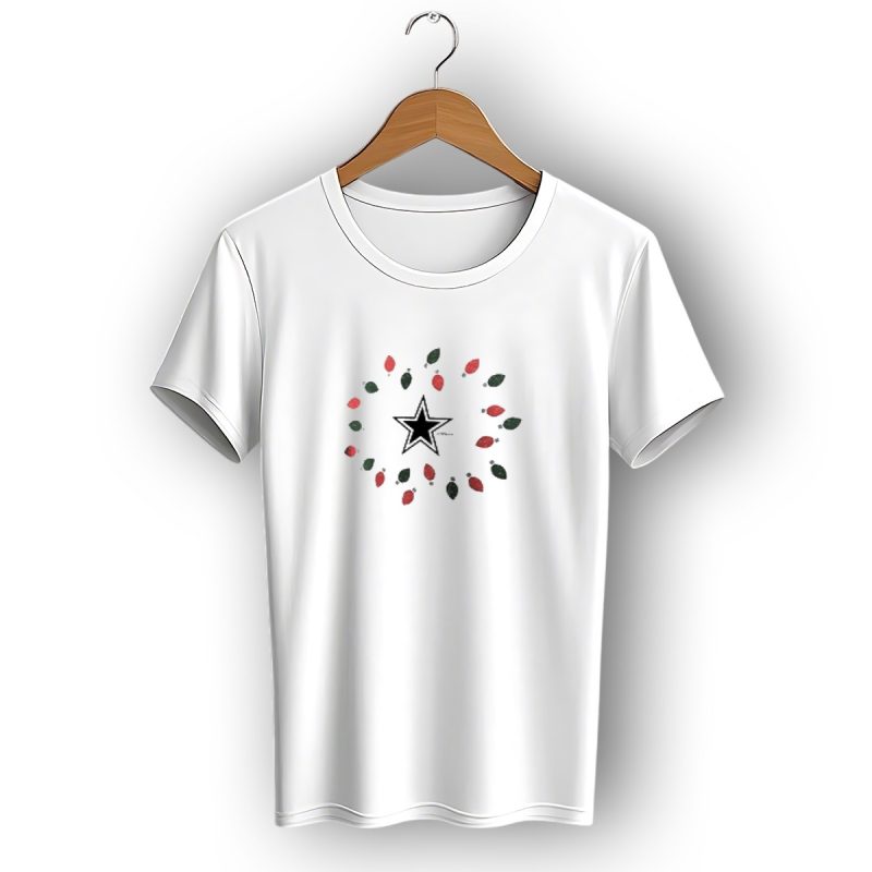 Dallas Cowboys 2024 Christmas Star And Holiday Lights T Shirt 1 T Shirt 1