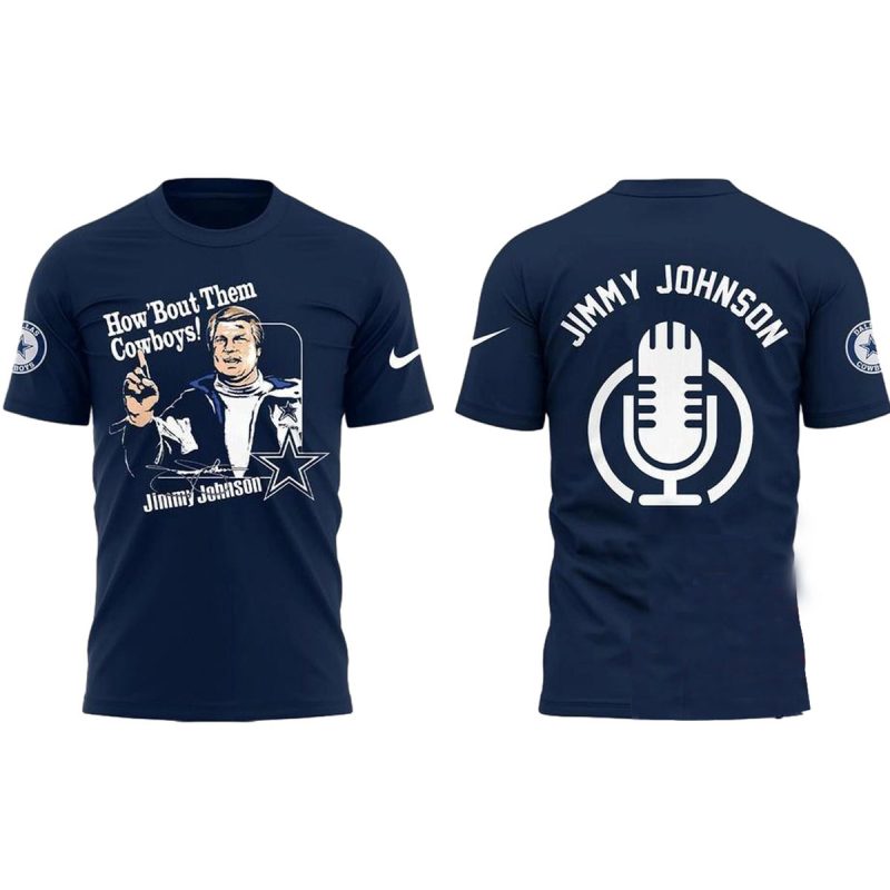 Dallas Cowboys 2025 Thanks Jimmy Johnson Aop T Shirt 1
