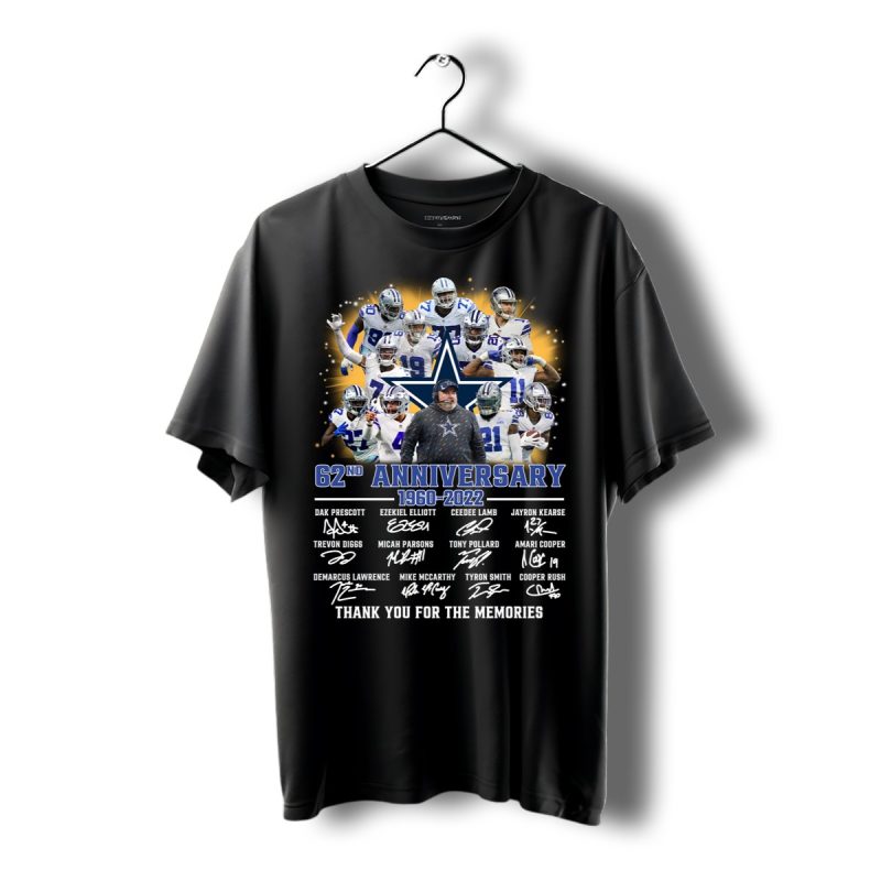 Dallas Cowboys 62Nd Anniversary Signature Shirt T Shirt 1