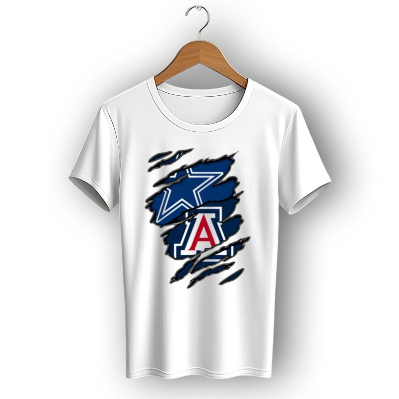 Dallas Cowboys Arizona Wildcats Torn Ripped Claw T Shirt 1 T Shirt 1