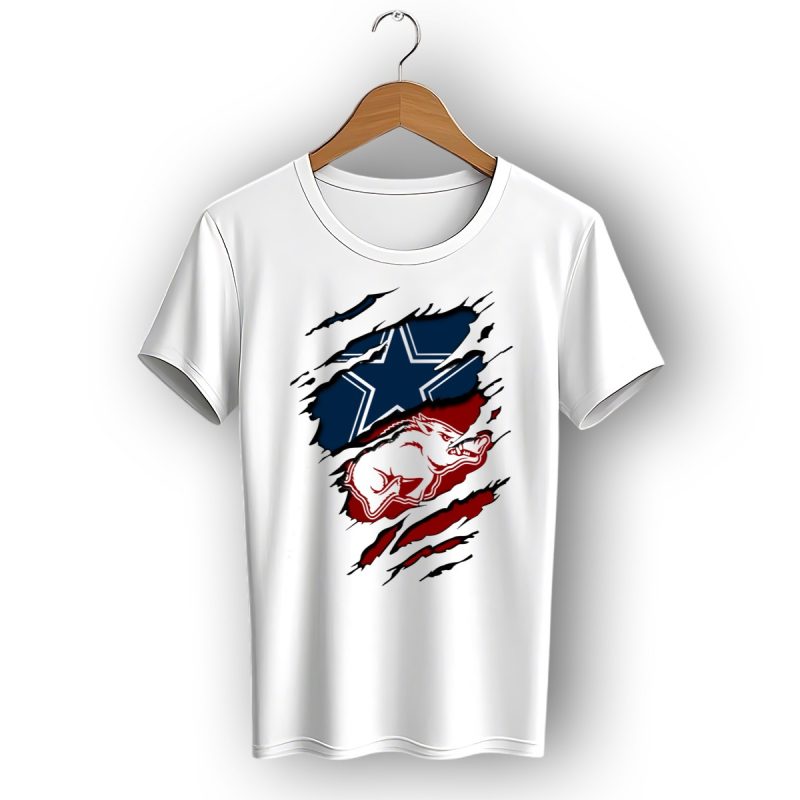 Dallas Cowboys Arkansas Razorbacks Torn T Shirt 1 T Shirt 1