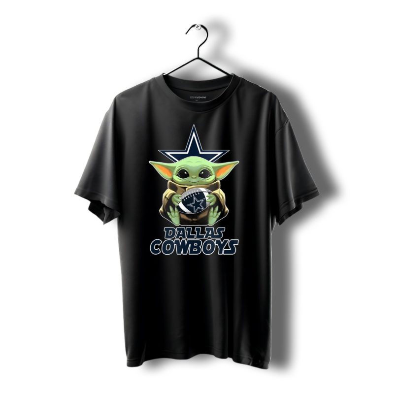 Dallas Cowboys Baby Yoda Football Star T Shirt 1 T Shirt 1 1
