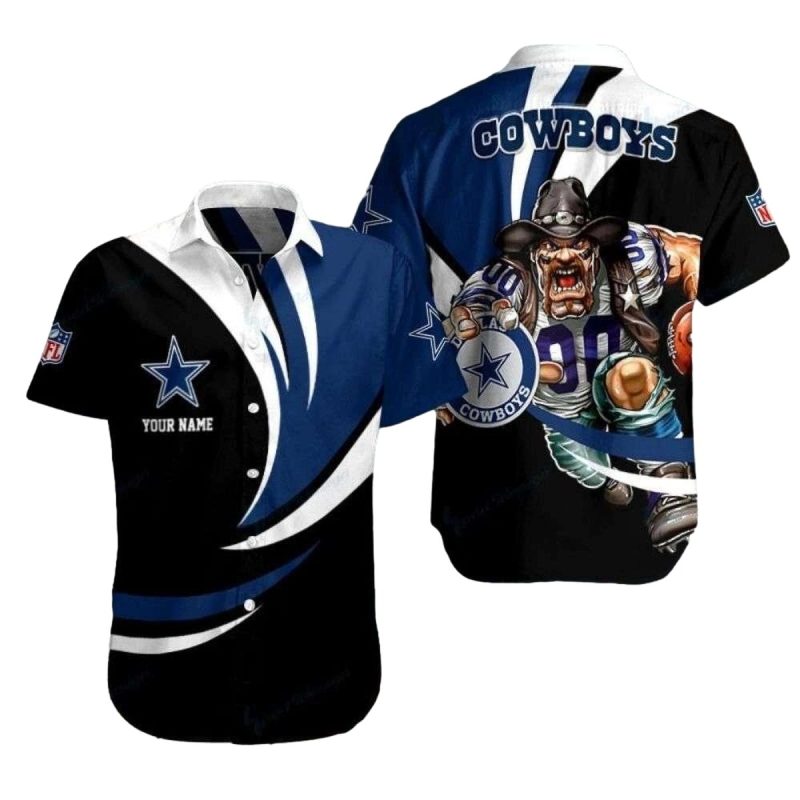Dallas Cowboys Battle Ready With Mascot Hawaiian Shirt 1