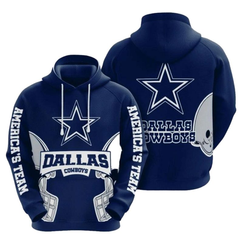 Dallas Cowboys Big Logo Aop Hoodie 1