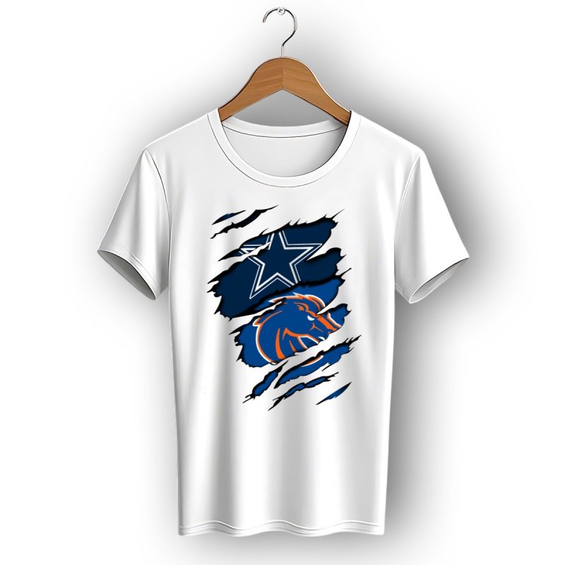 Dallas Cowboys Boise State Broncos Mashup T Shirt 1 T Shirt 1