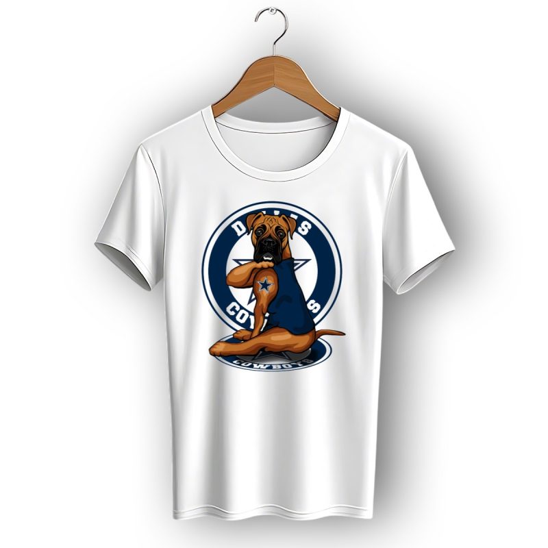 Dallas Cowboys Boxer Dog Star T Shirt 1 T Shirt 1