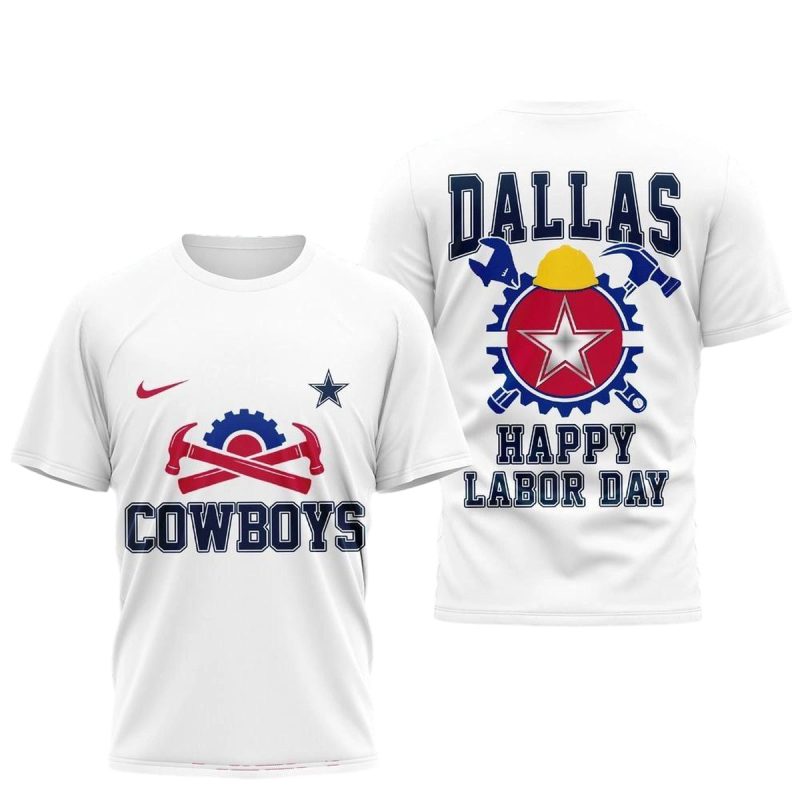 Dallas Cowboys Celebrates Labor Day Aop T Shirt 1