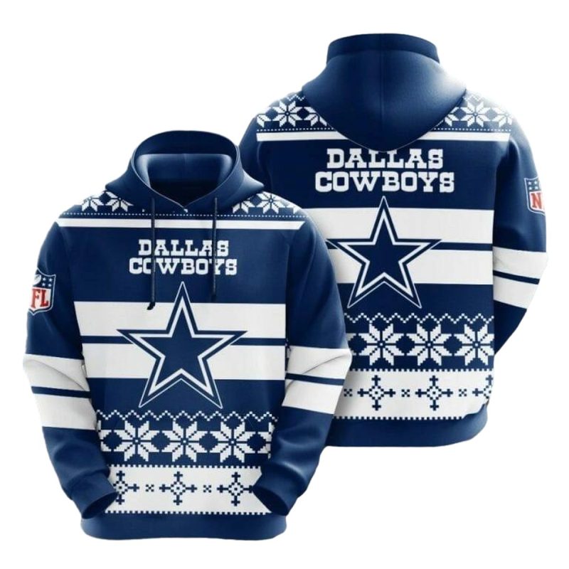 Dallas Cowboys Christmas Aop Hoodie 1