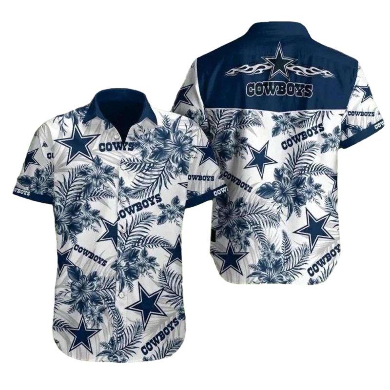 Dallas Cowboys Classic Tropical And Logo Hawaiian Shirt 1