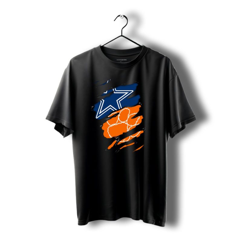 Dallas Cowboys Clemson Tigers Paw Claw Marks T Shirt 1 T Shirt 1 1