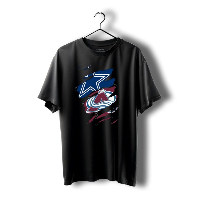 Dallas Cowboys Colorado Avalanche Crossover T Shirt 1 T Shirt 1 1