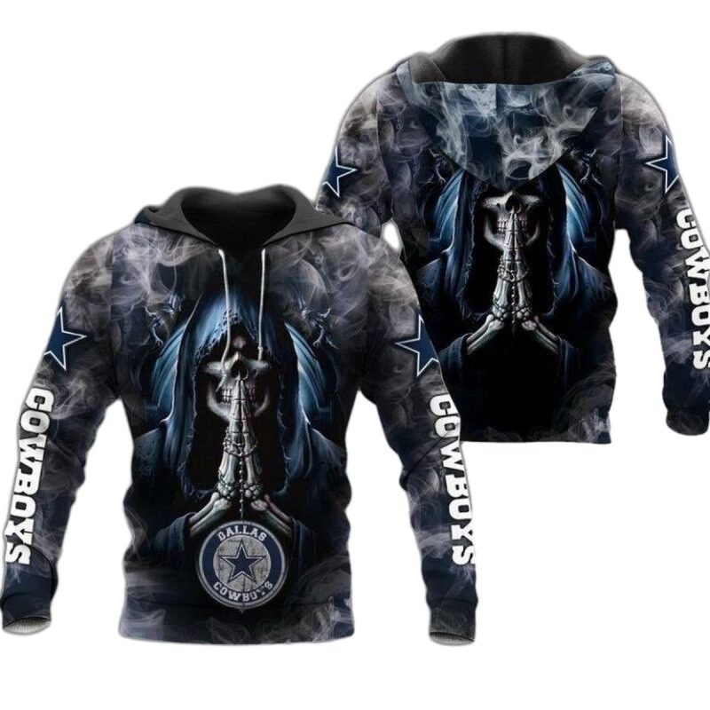 Dallas Cowboys Death Smoke Graphic Aop Hoodie 1
