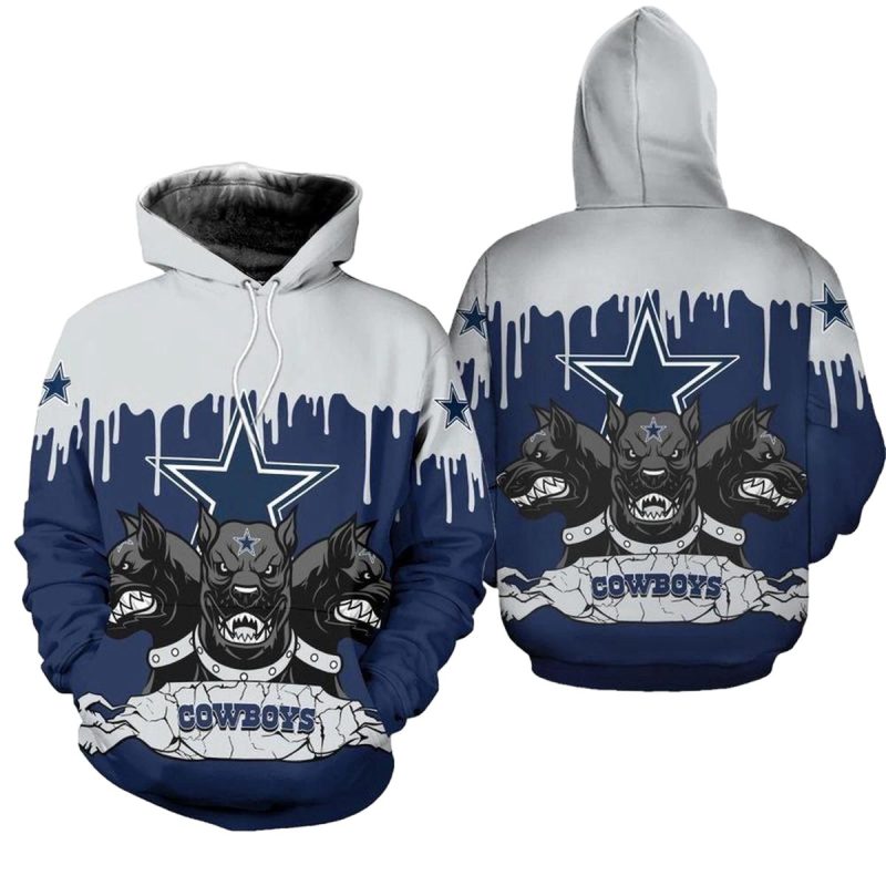 Dallas Cowboys Demon Dog Graphic Gift For Fans Aop Hoodie 1