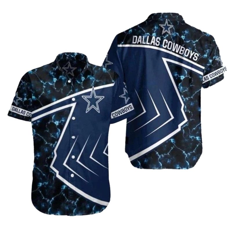 Dallas Cowboys Electric Storm Pattern Hawaiian Shirt 1