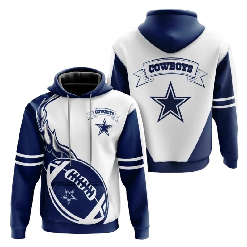Dallas Cowboys Flame Balls Graphic Gift For Fans Aop Hoodie 1