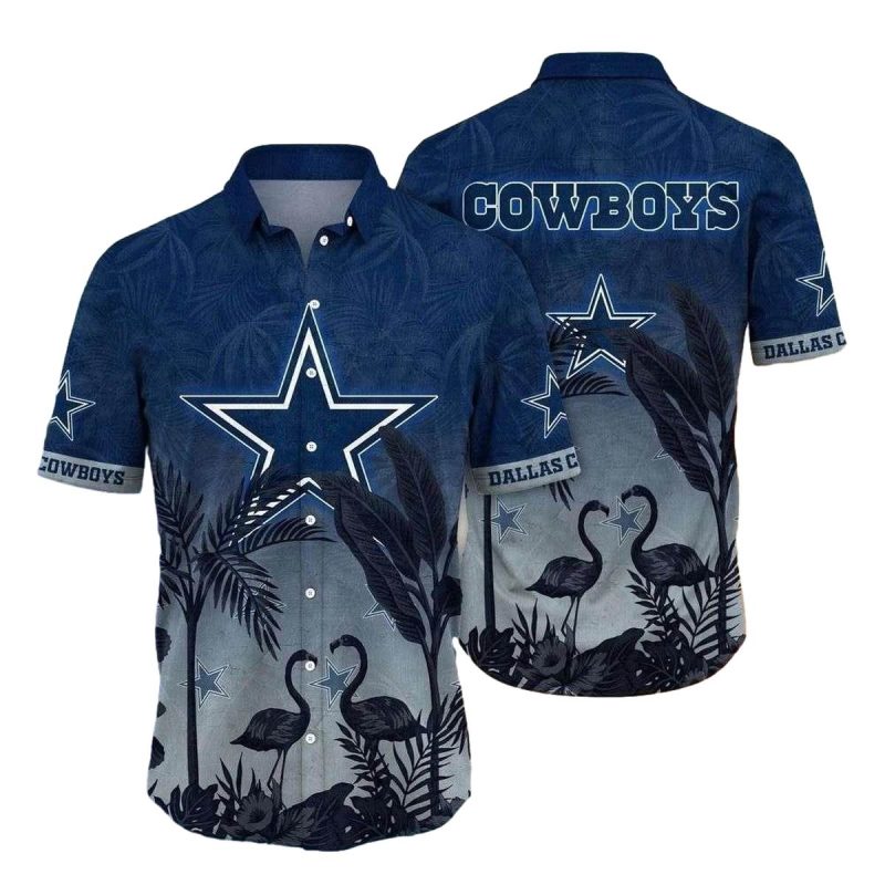 Dallas Cowboys Flamingo Sunset Tropical Hawaiian Shirt 1