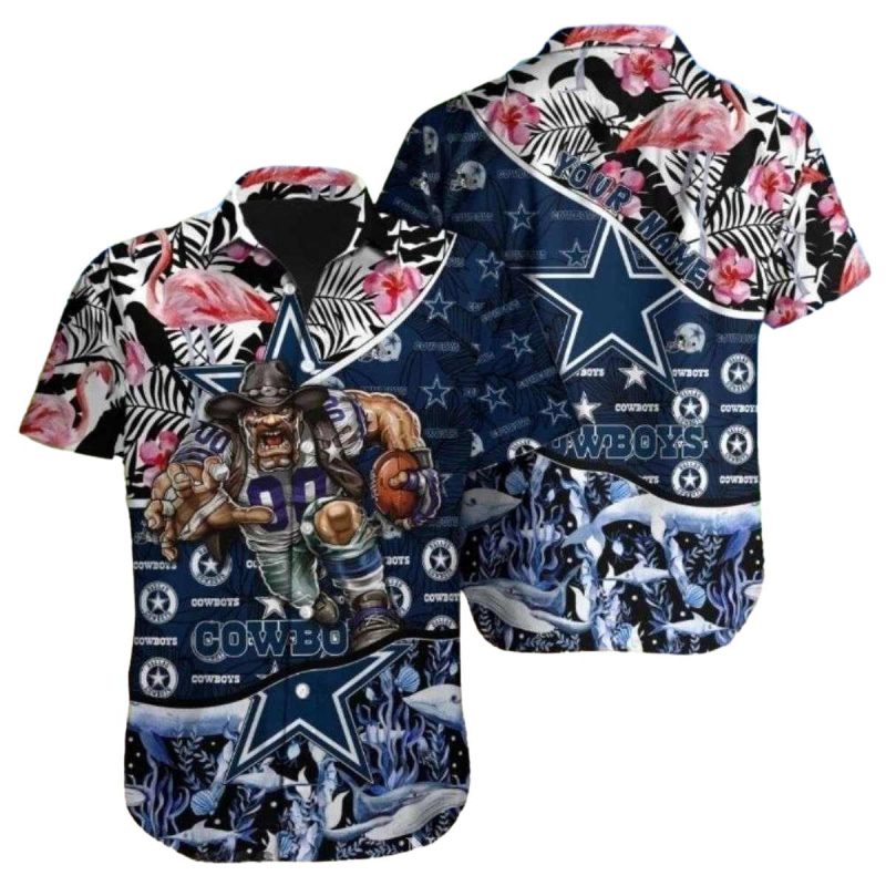 Dallas Cowboys Floral Star Showdown Hawaiian Shirt 1