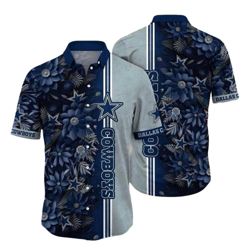 Dallas Cowboys Floral Starlight Symphony Hawaiian Shirt 1