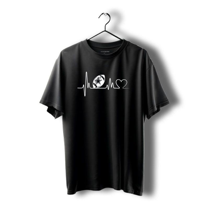 Dallas Cowboys Football Heartbeat T Shirt 1 T Shirt 1 1