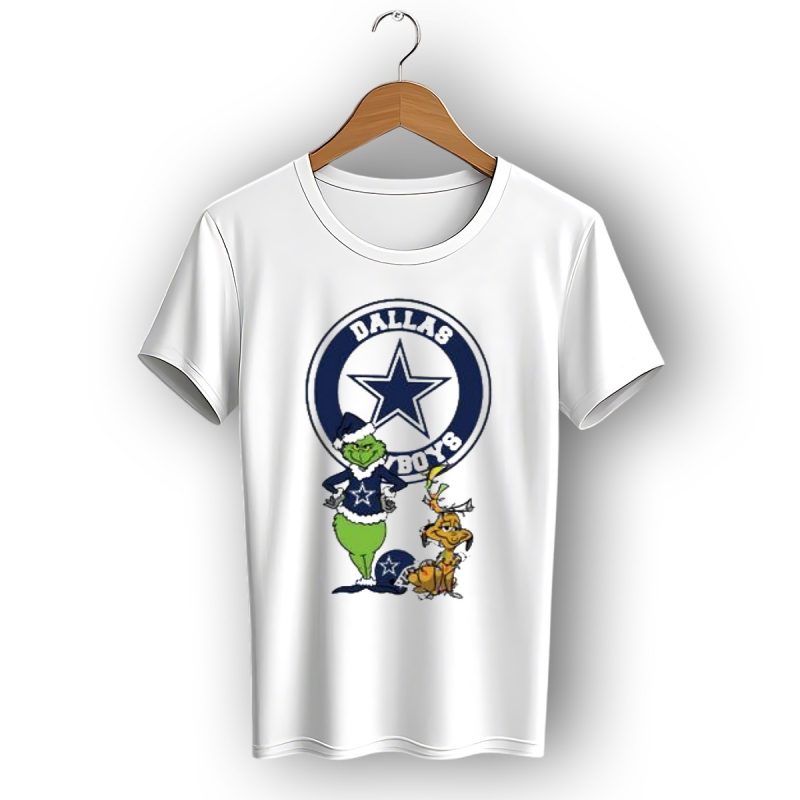 Dallas Cowboys Grinch And Max Merry Christmas T Shirt 1 T Shirt 1