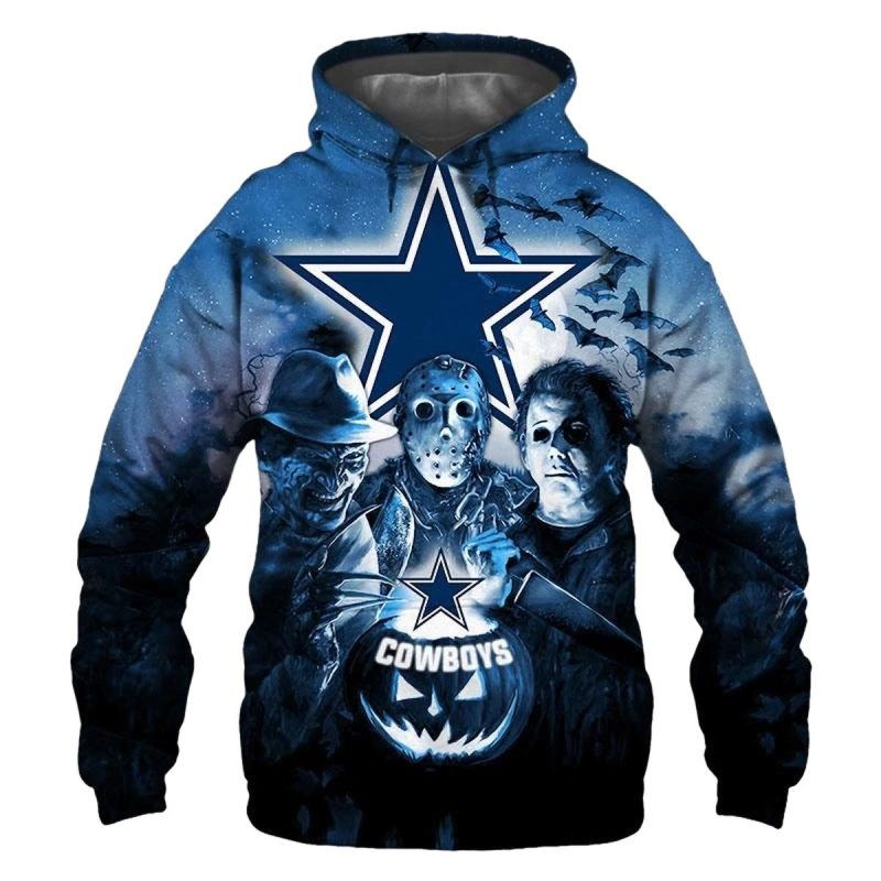 Dallas Cowboys Halloween Horror Night Aop Hoodie 1