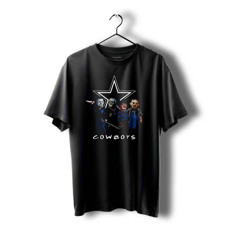 Dallas Cowboys Halloween Slasher Squad Iconic Horror Characters T Shirt 1 T Shirt 1 1