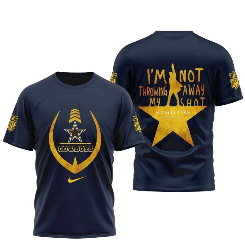 Dallas Cowboys Hamilton An American Musical Aop T Shirt 1