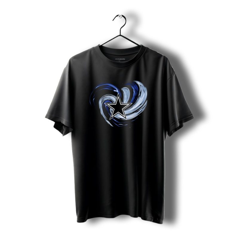 Dallas Cowboys Heart Swirl With Star T Shirt 1 T Shirt 1 1