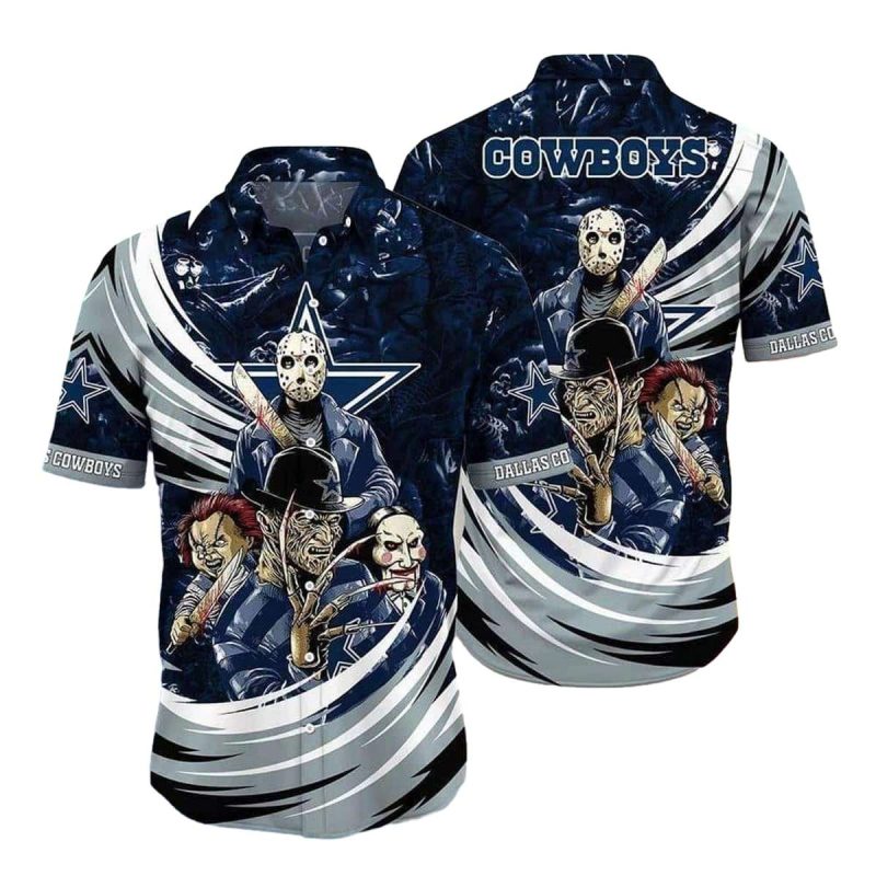 Dallas Cowboys Horror Characters Summer Hawaiian Shirt 1