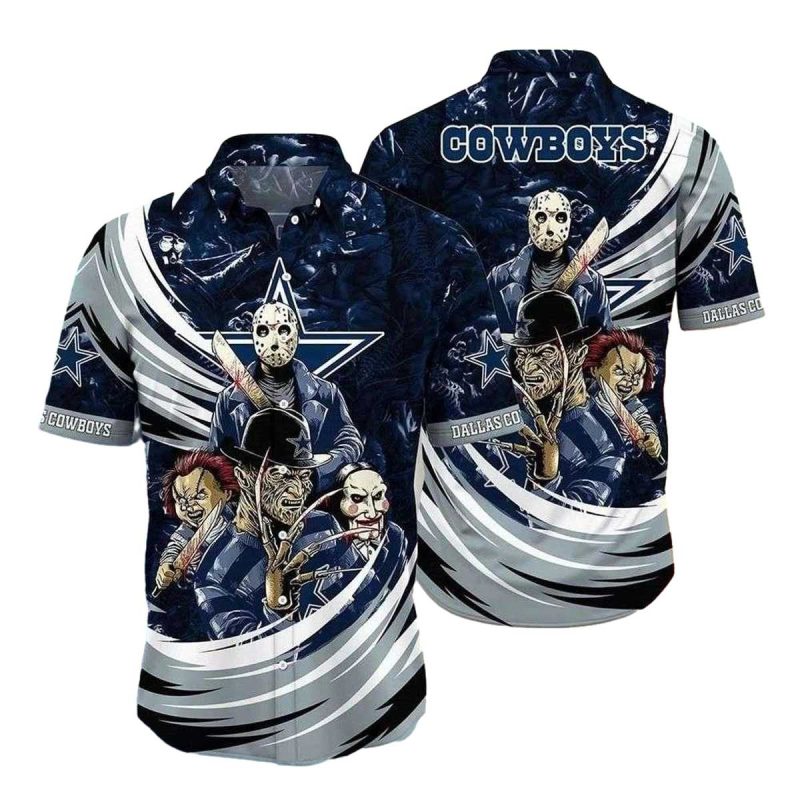 Dallas Cowboys Horror Squad Halloween Hawaiian Shirt 1
