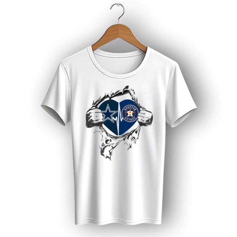 Dallas Cowboys Houston Astros Heartbeat Loyalty T Shirt 1 T Shirt 1