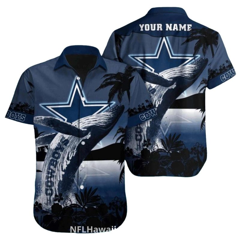 Dallas Cowboys Humpback Whale Ocean Theme Hawaiian Shirt 1