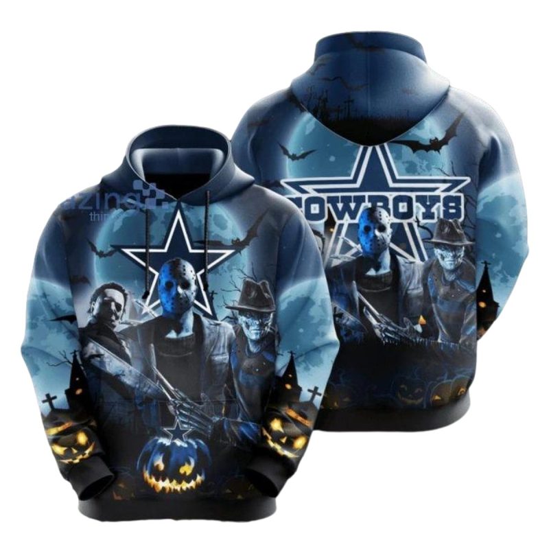 Dallas Cowboys Jason Voorhees Halloween Aop Hoodie 1