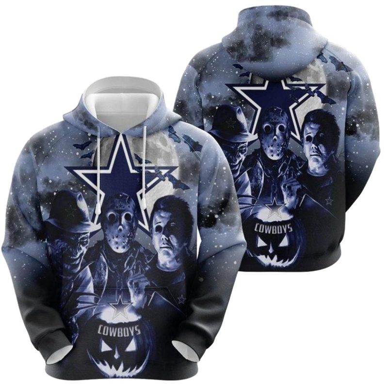Dallas Cowboys Jason Voorhees Pumpkin Head Halloween Aop Hoodie 1