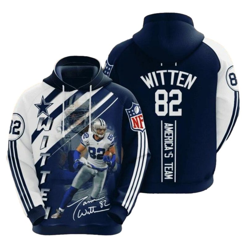 Dallas Cowboys Jason Witten 82 Aop Hoodie 1