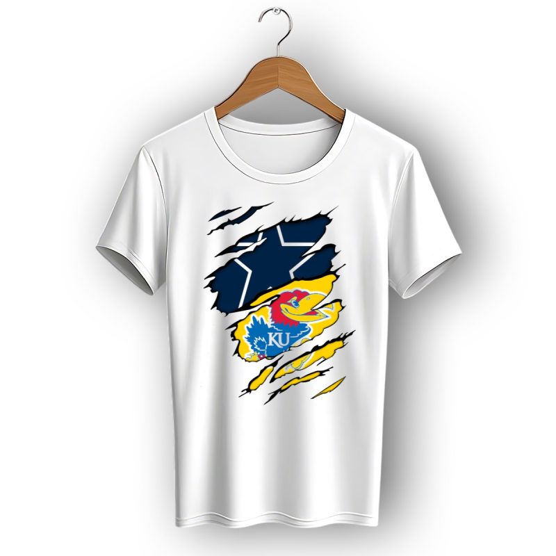 Dallas Cowboys Kansas Jayhawks Unique Blend T Shirt 1 T Shirt 1