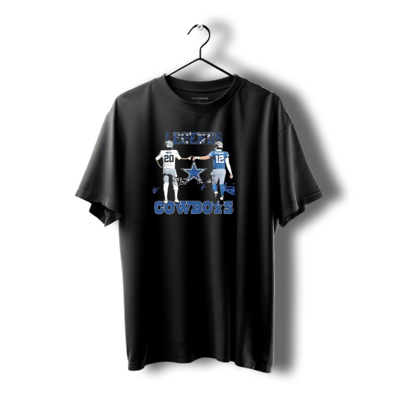 Dallas Cowboys Legends Smith Staubach Iconic Duo Star T Shirt 1 T Shirt 1 1