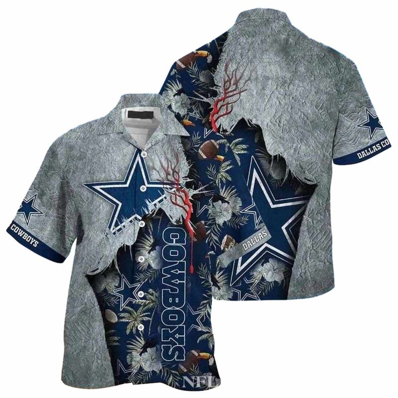Dallas Cowboys Lightning Strike Grey Jesus Hawaiian Shirt 1