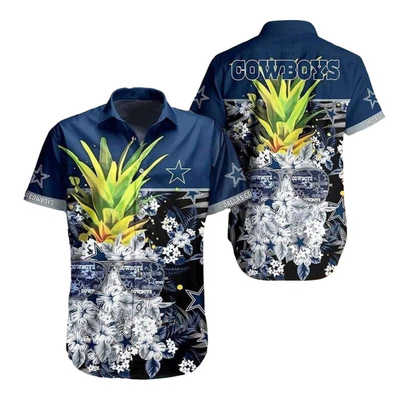 Dallas Cowboys Logo And Pineapple Tropical Pattern Hawaiian Shirt 1