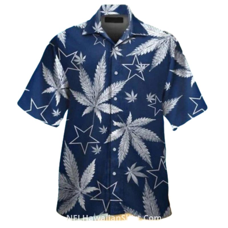Dallas Cowboys Logo And Weed Leaf Tropical Hawaiian Shirt 1