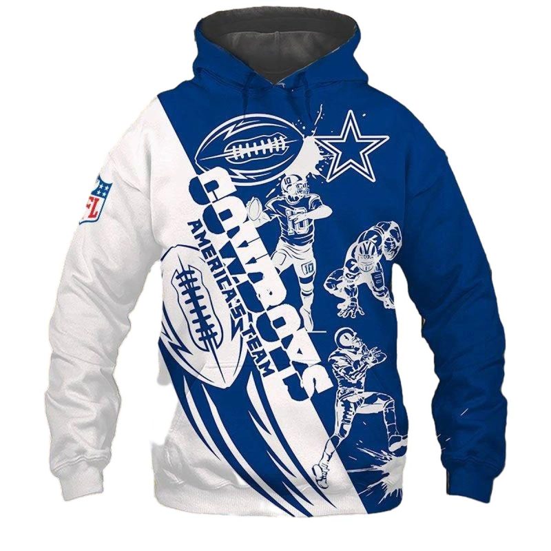 Dallas Cowboys Logo Cartoon Player Cute Aop Hoodie 1
