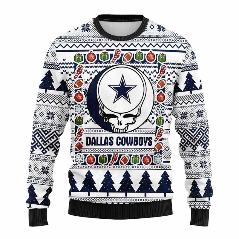Dallas Cowboys Logo Grateful Dead Ugly Sweater 1