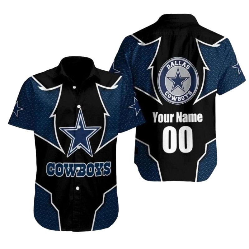 Dallas Cowboys Logo In My Heart Dark Blue Vibes Hawaiian Shirt 1