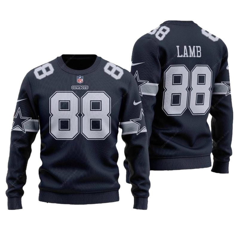 Dallas Cowboys Logo Lamb No 88 Ugly Sweater 1