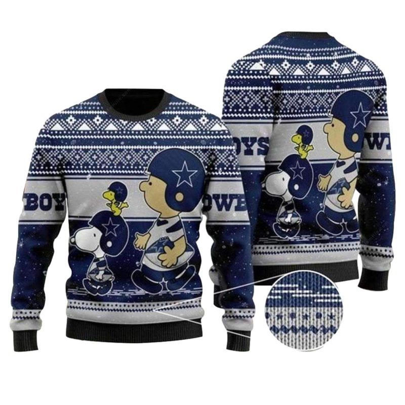 Dallas Cowboys Logo Snoopy Charlie Brown Ugly Sweater 1