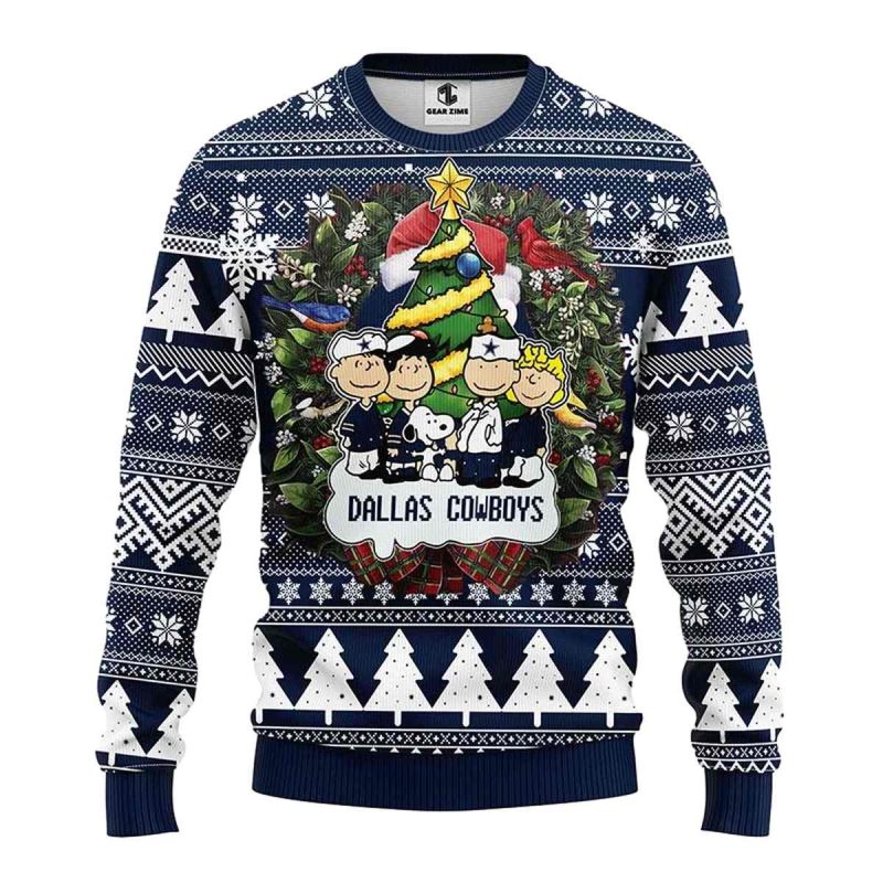 Dallas Cowboys Logo Snoopy Friend Charlie Brown Ugly Sweater 1