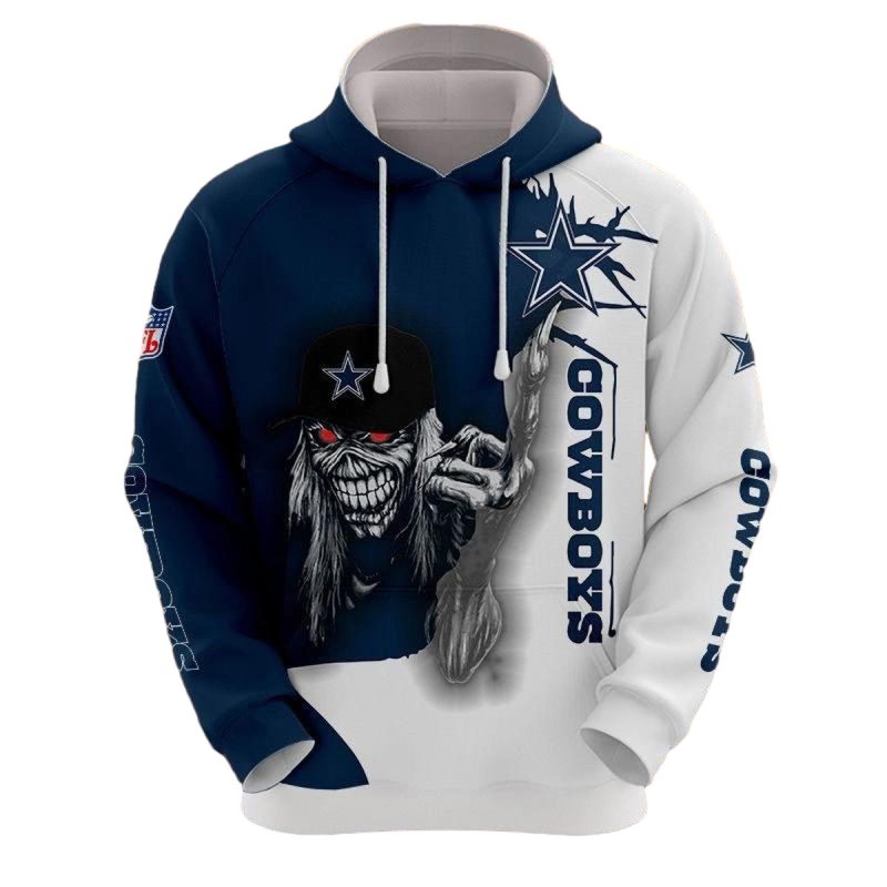 Dallas Cowboys Logo Ultra Death Graphic Gift For Halloween Aop Hoodie 1