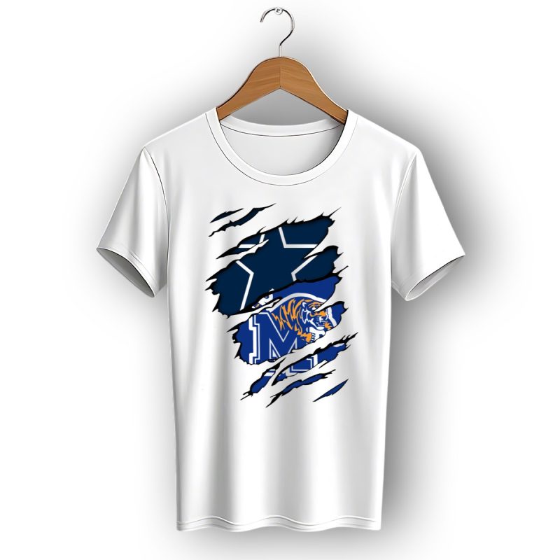 Dallas Cowboys Memphis Tigers Fan Crossover T Shirt 1 T Shirt 1