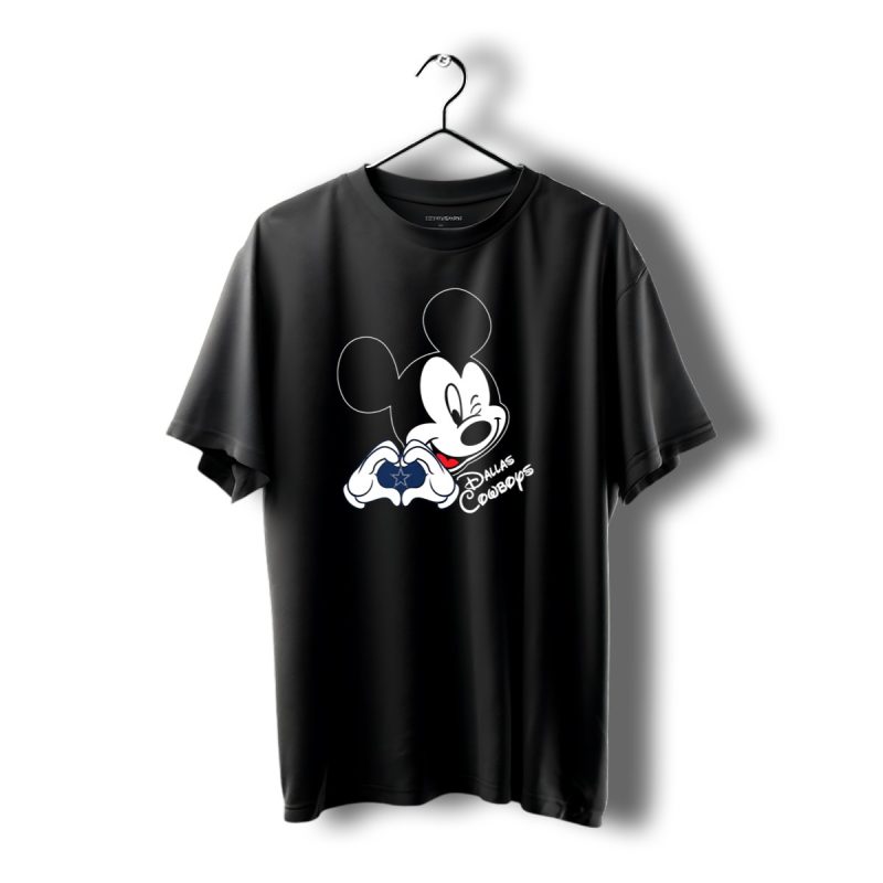 Dallas Cowboys Mickey Mouse Heart Star Fandom T Shirt 1 T Shirt 1 1