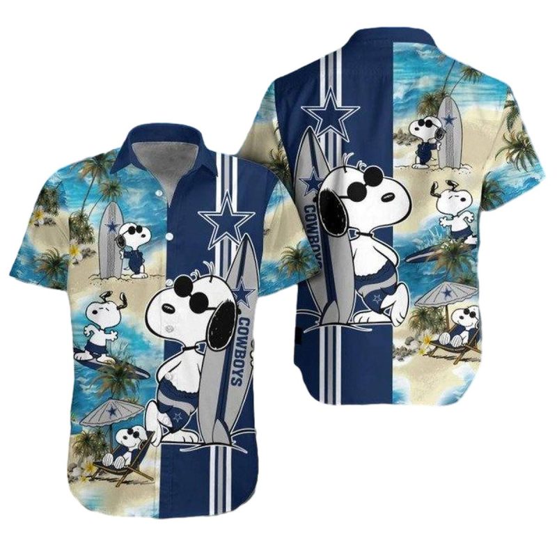 Dallas Cowboys Middily Snoopy Surfing Hawaiian Shirt 1